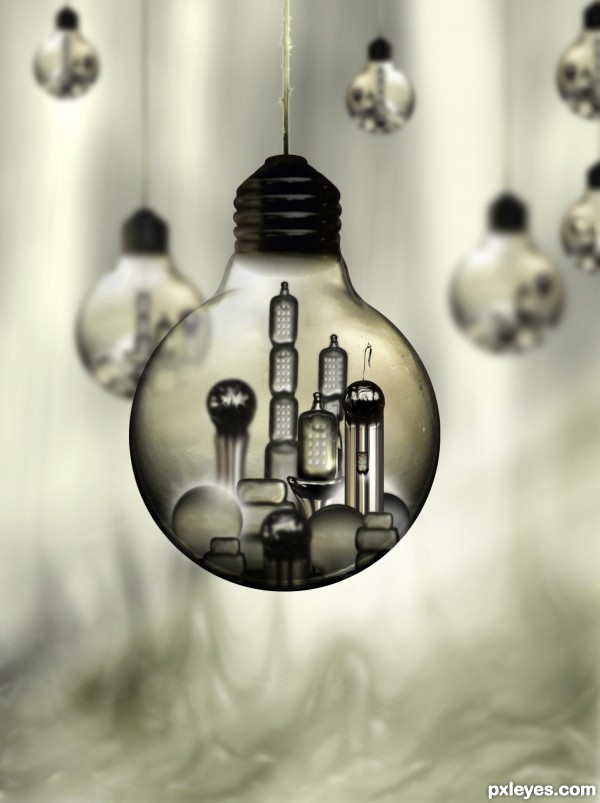 The Light Bulb City of Kandor photoshop picture)