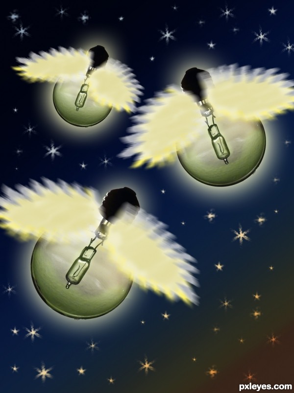 Creation of fireflies: Final Result