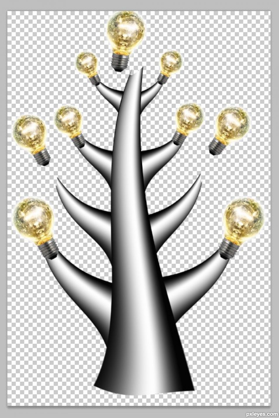 Creation of Light Bulb Tree in Light Bulb on the Filament Sea: Step 2