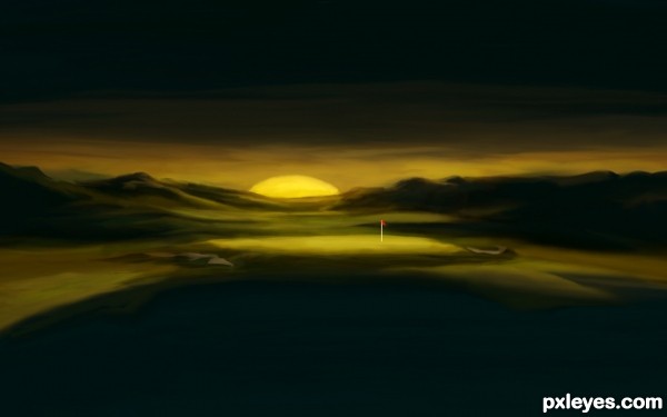 Creation of Sunrise on number 7: Step 1