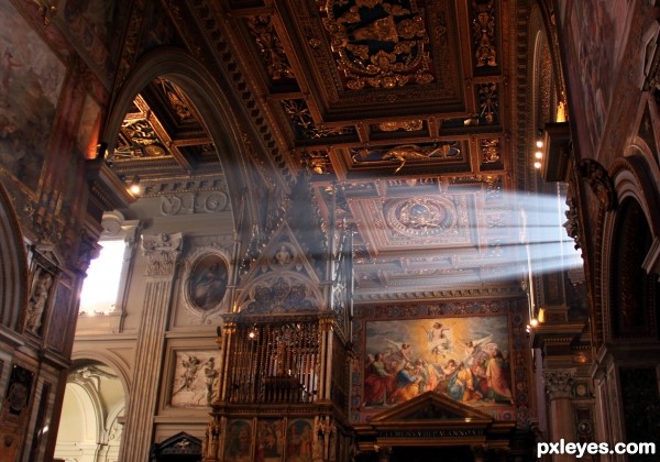 Rays in the church