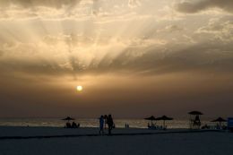 Beach at the sunset