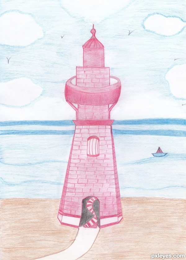 Creation of Colorful Lighthouse: Final Result