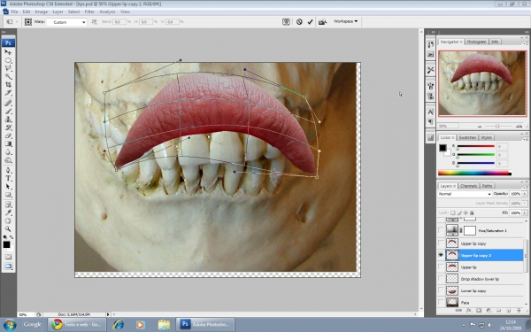 Creation of Zip the mouth shut: Step 6