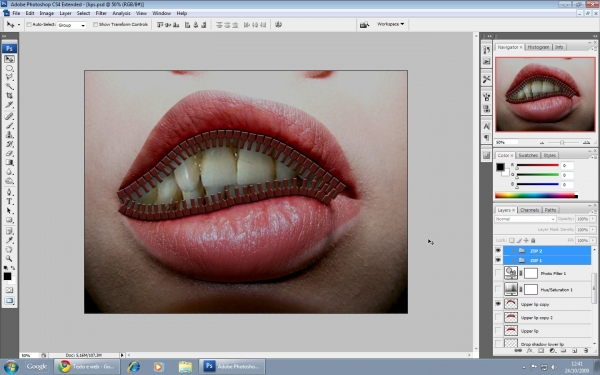 Creation of Zip the mouth shut: Step 14