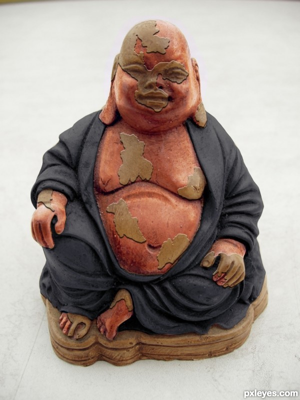 Creation of Cracking Buddah Statue: Final Result