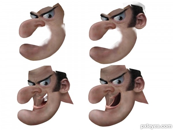 Creation of Dick Dastardly: Step 2