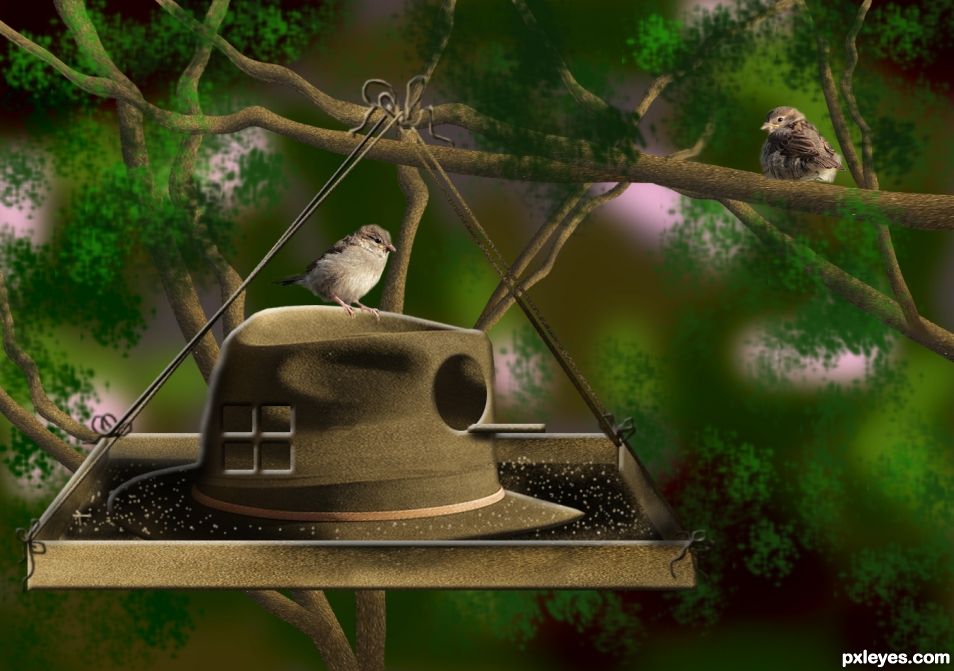 A Hat Bird House