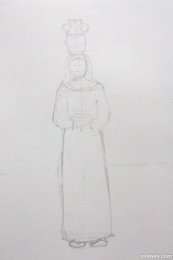 Creation of peasant woman: Step 2