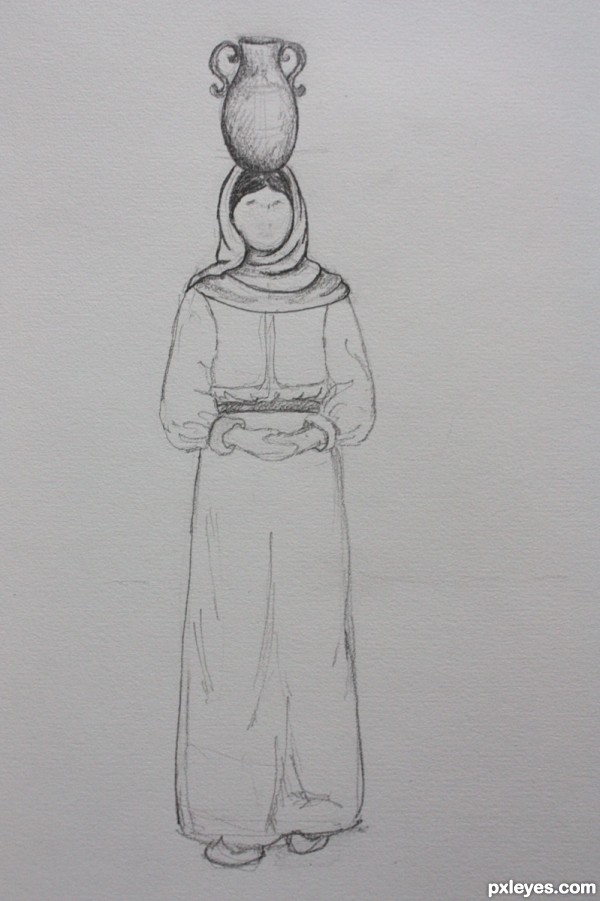 Creation of peasant woman: Step 3