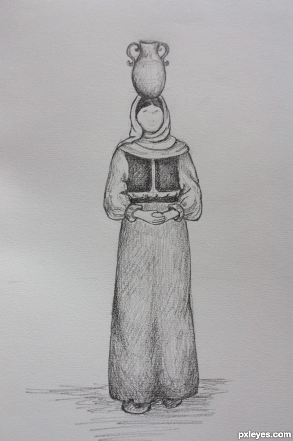 Creation of peasant woman: Step 4