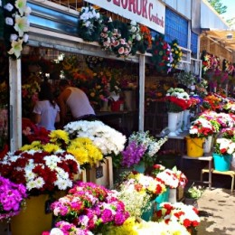 Florist in the cemetery.(mothe