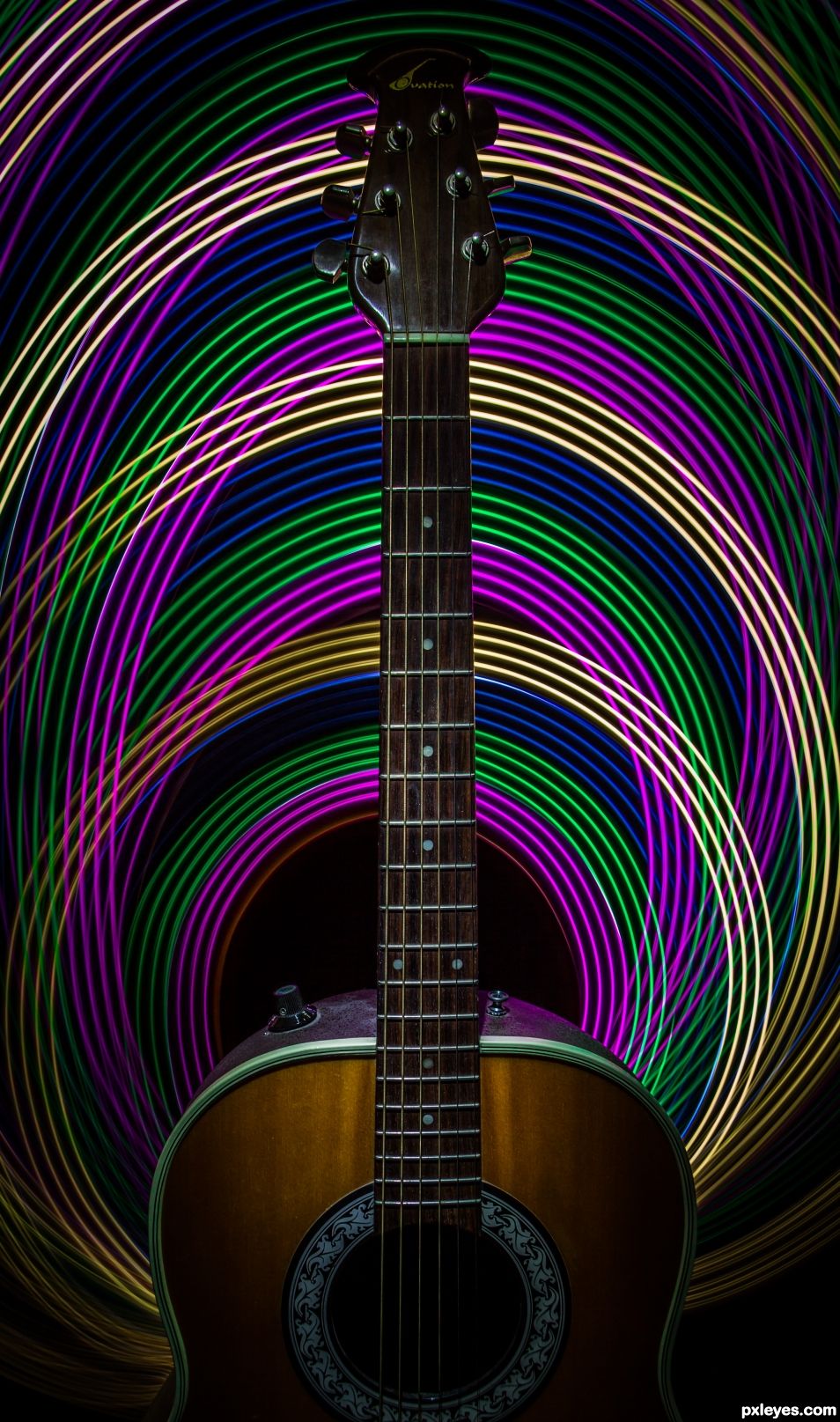 Light Painted Guitar