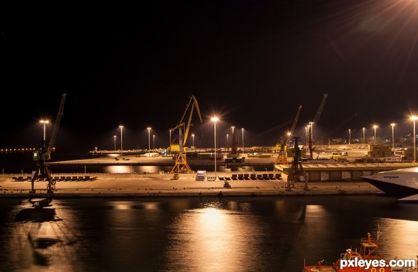 Port by night