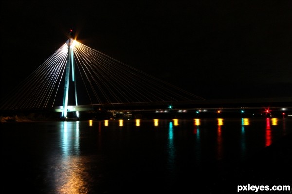 Trainbridge over the Donau