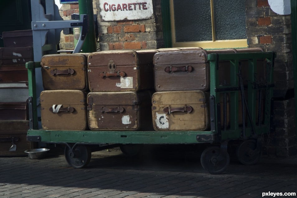 Luggage on the platform