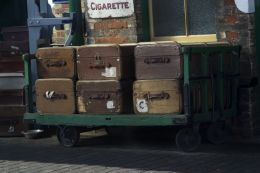 Luggage on the platform