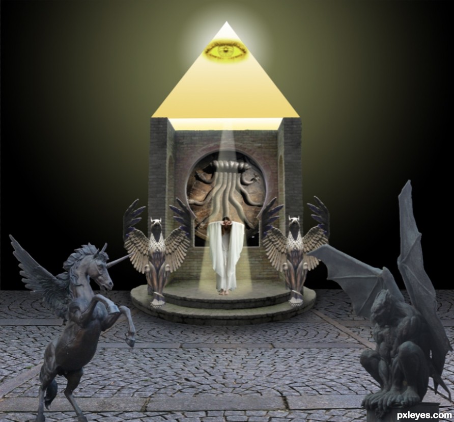 Creation of Beneath the Eye of Knowledge.: Step 10