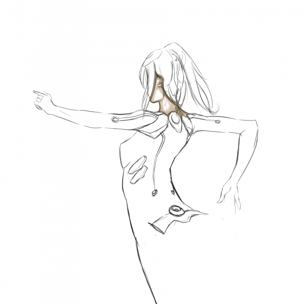 Creation of The lady of ice: Step 2