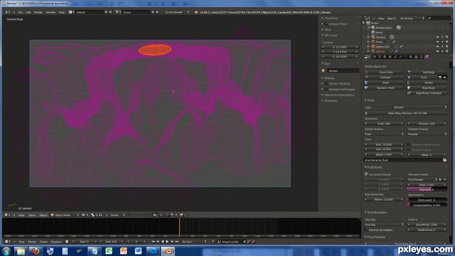 Creation of Lava cliffs: Step 1