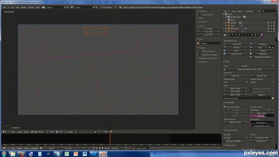 Creation of Lava cliffs: Step 2