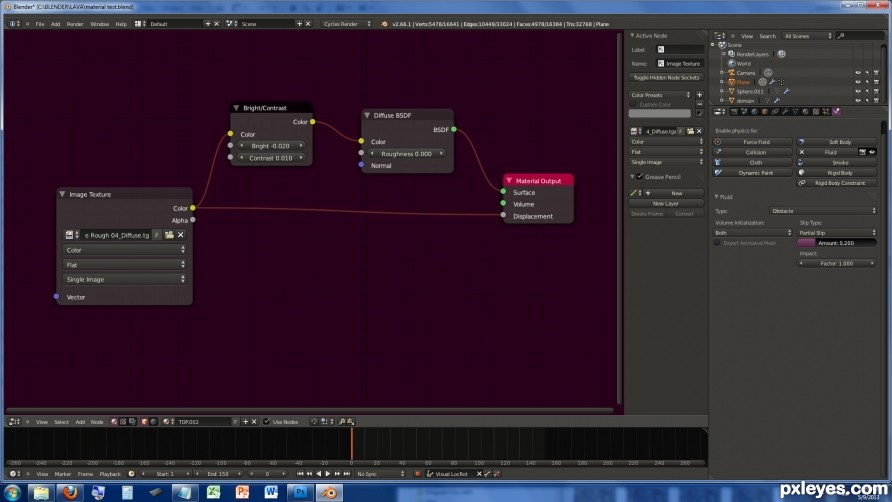 Creation of Lava cliffs: Step 5