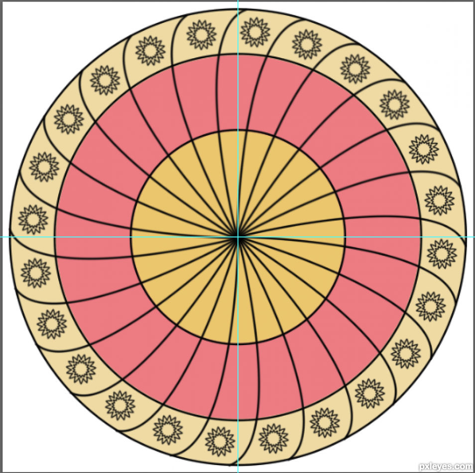Creation of Sun Mandala: Step 6