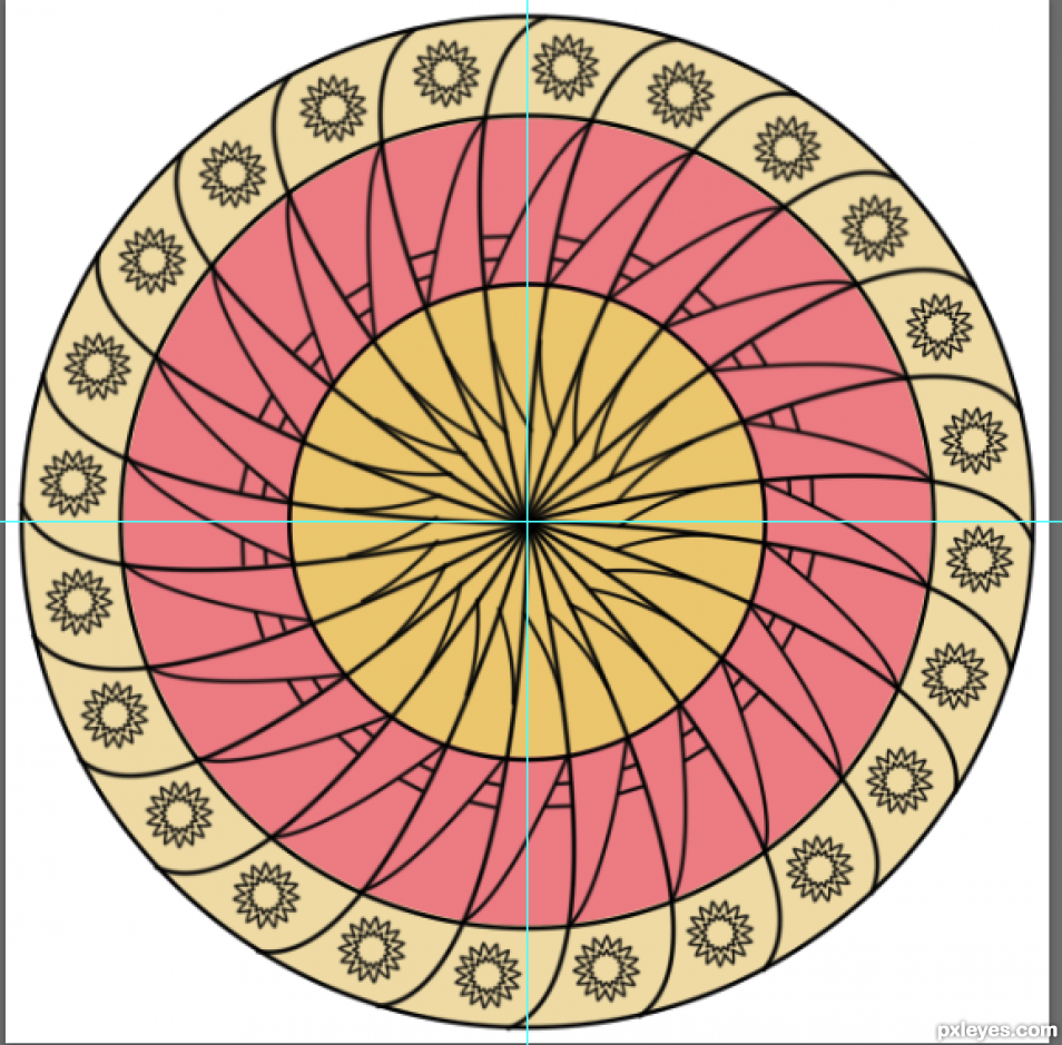 Creation of Sun Mandala: Step 8