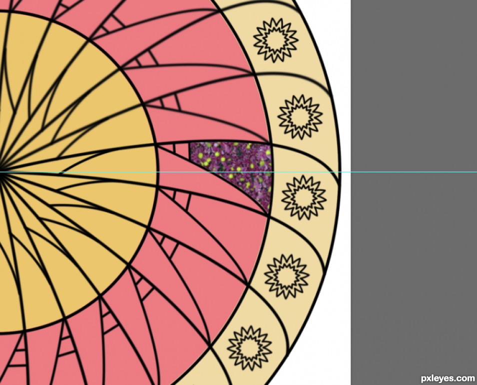 Creation of Sun Mandala: Step 9