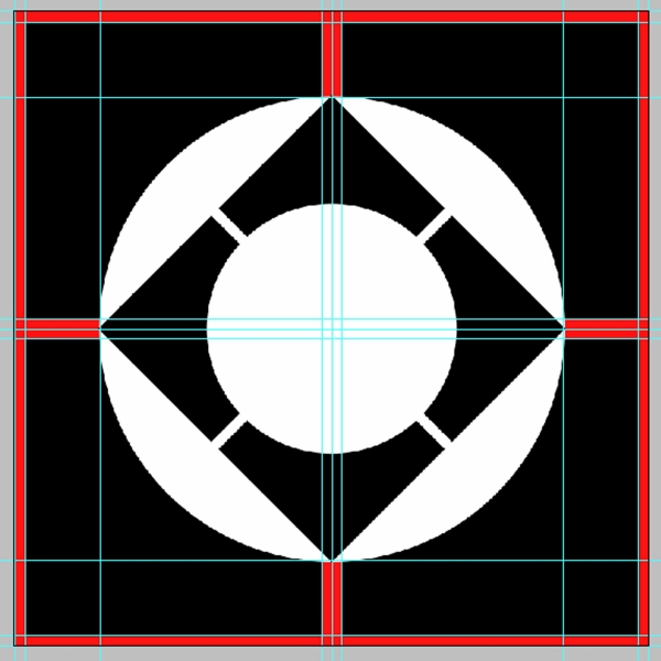 Creation of the red,white, and black: Step 2