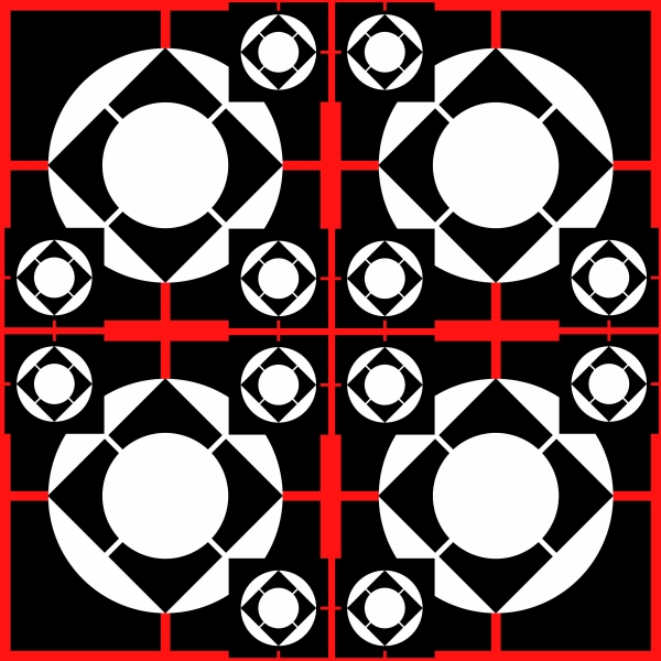 Creation of the red,white, and black: Step 3