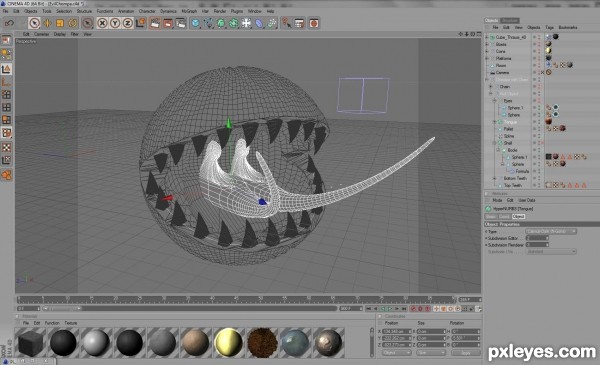 Creation of Monster Chain Chomp Boss: Step 3