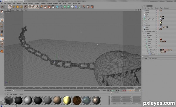 Creation of Monster Chain Chomp Boss: Step 5