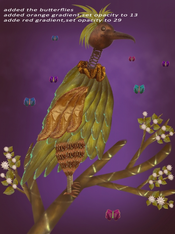 Creation of birdie...: Step 9