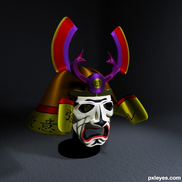 Creation of Samurai Mask: Final Result
