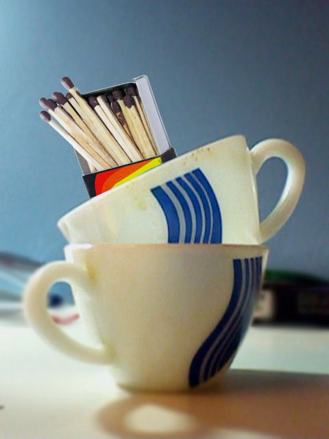 Creation of Cup of Matchsticks.: Final Result