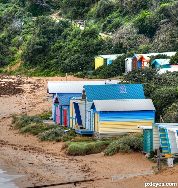 beach huts