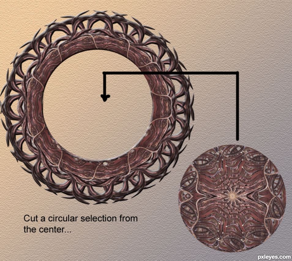 Creation of Ornamental Wall Decoration: Step 4