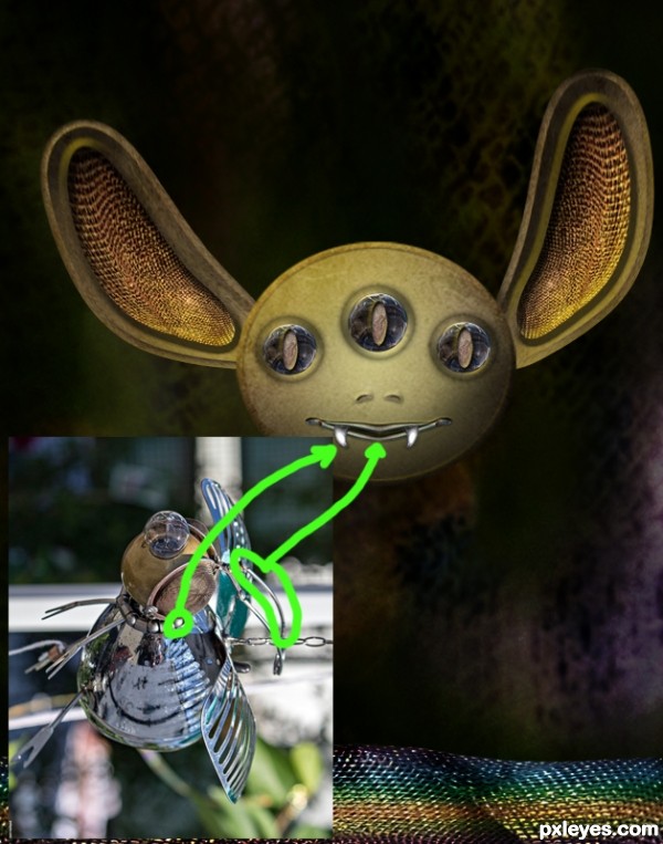 Creation of Three Eyed: Step 7