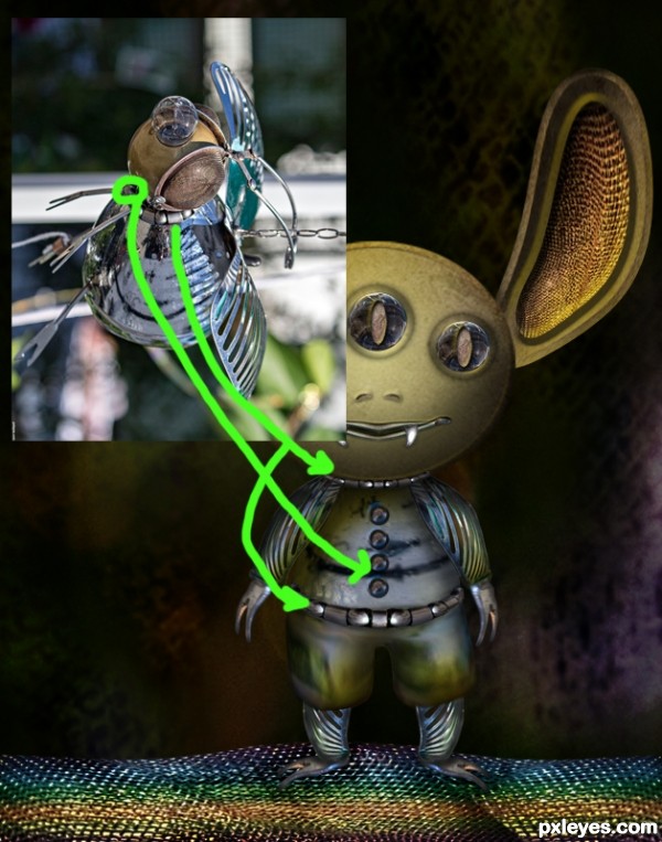 Creation of Three Eyed: Step 9