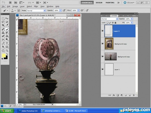 Creation of Antique wall light!: Step 3
