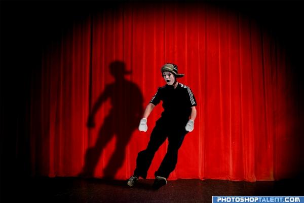 Doing an 180 spin as a mime!!!