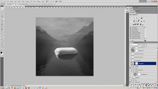 Creation of Floating away: Step 2