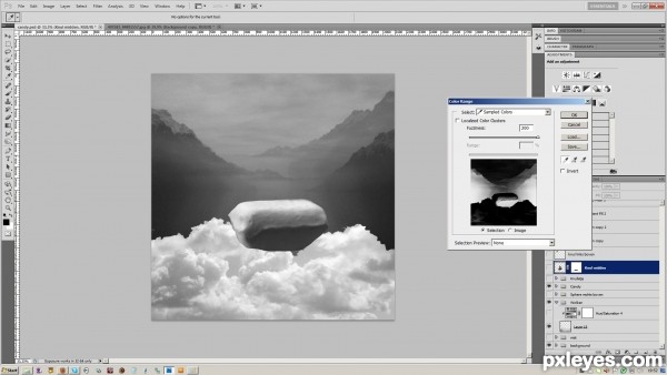 Creation of Floating away: Step 3