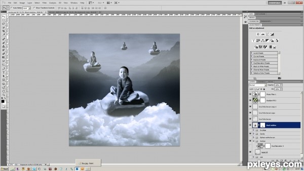 Creation of Floating away: Step 5