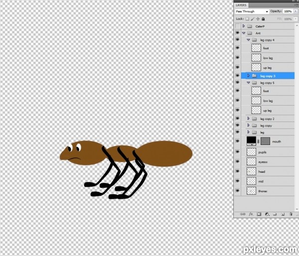 Creation of Ants Were Blowin in the Wind: Step 2