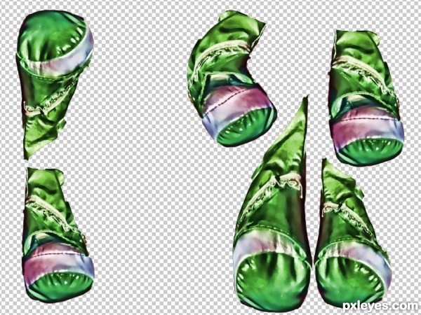 Creation of Punky Boy in Green: Step 1