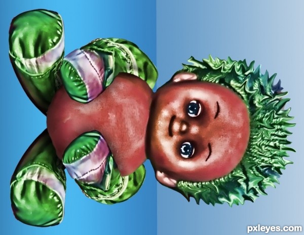 Creation of Punky Boy in Green: Step 6