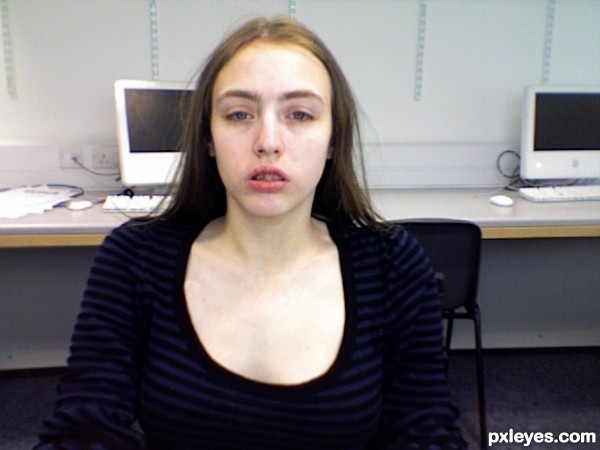 Creation of Crazy face: Step 1