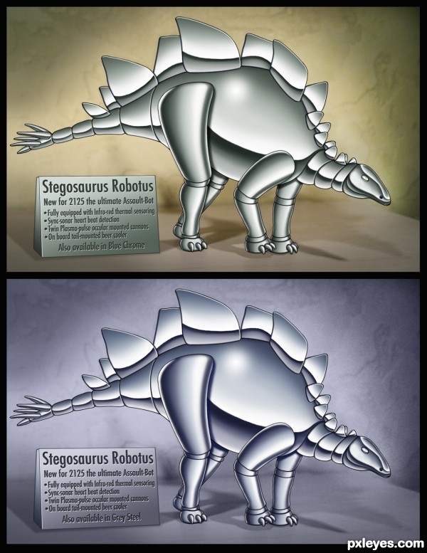 Creation of Dino Steel/Dino Chrome: Final Result